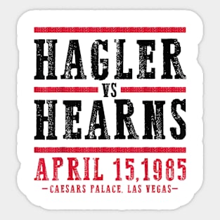 Hagler vs Hearns Sticker